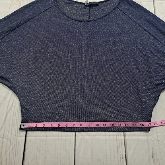 ZARA Basic Blue With Gold Shirt Size S - Picture 5 of 11
